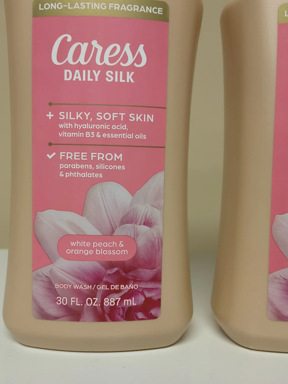 Caress Daily Silk Body Wash – White Peach & Orange Blossom (Pink)